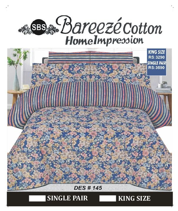 Bareeze Cotton Bedsheet