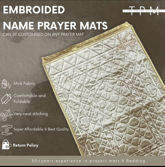 Embroided Name Prayer Mats