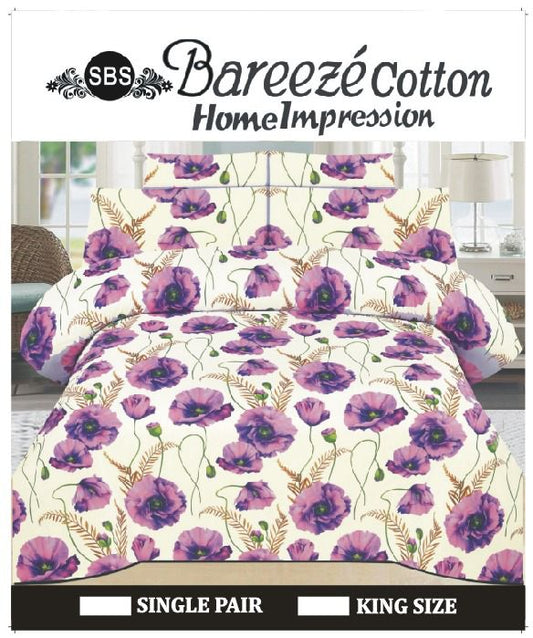 Bareeze Cotton Bedsheet