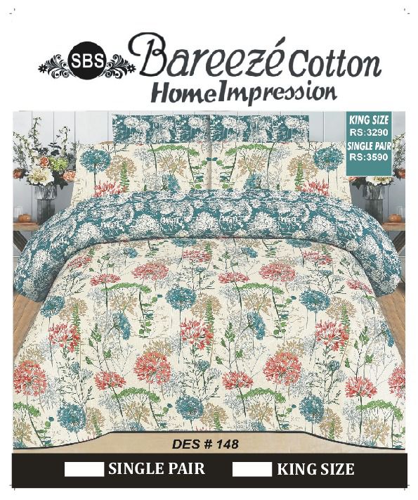 Bareeze Cotton Bedsheet