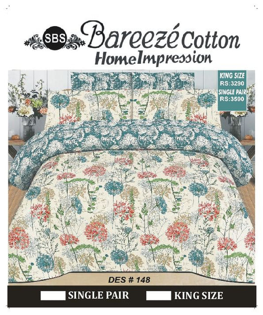 Bareeze Cotton Bedsheet