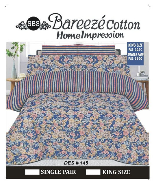 Bareeze Cotton Bedsheet