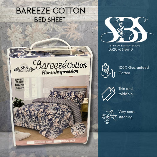 Bareeze Cotton Bedsheet
